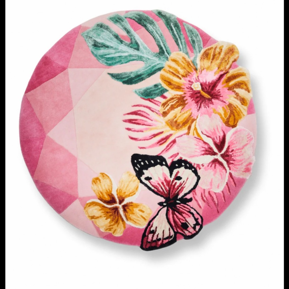 Floral Butterfly Round Cushion